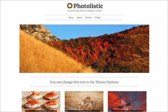 Photolistic photography website templates