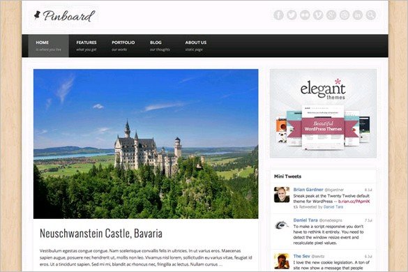 Pinboard portfolio theme