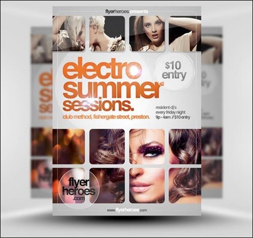 Electro-Summer-Sessions flyer templates