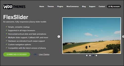 Flexslider jQuery carousel plugin