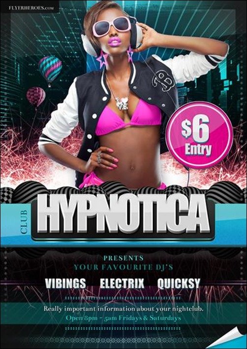 Hypnotica-Club flyer templates