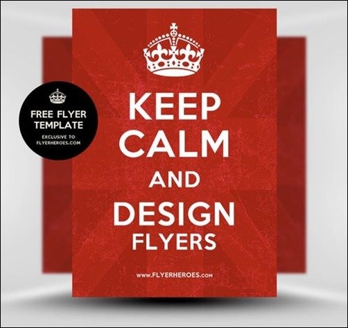 Keep-Calm-and-Carry-On flyer templates