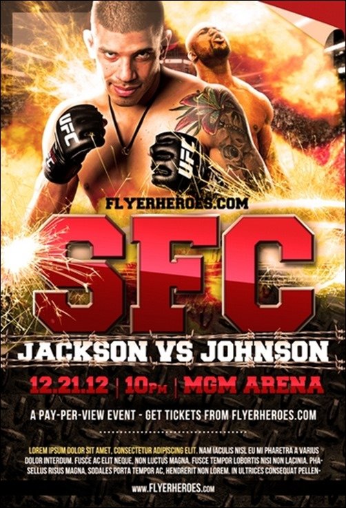 MMA-Fight-Night flyer templates