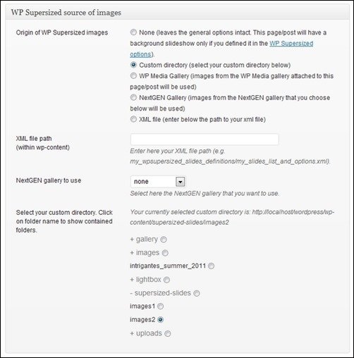 WP-Supersized jQuery carousel plugin