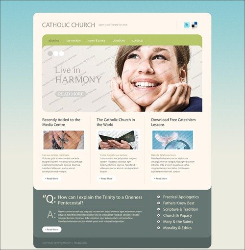 catholic-church website theme