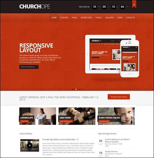 church-hope wordpress church themes
