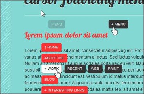 cursor-following-menu
