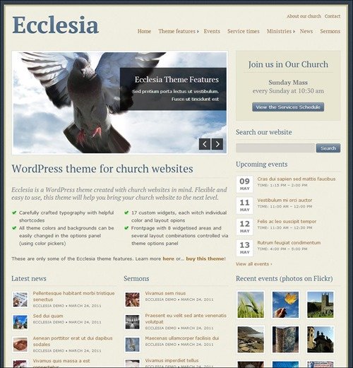ecclesia Church Website Templates