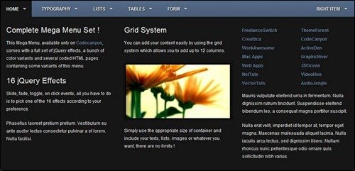 mega-menu jQuery menu plugins