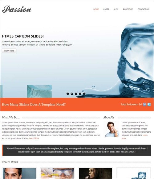 passion Church Website Templates