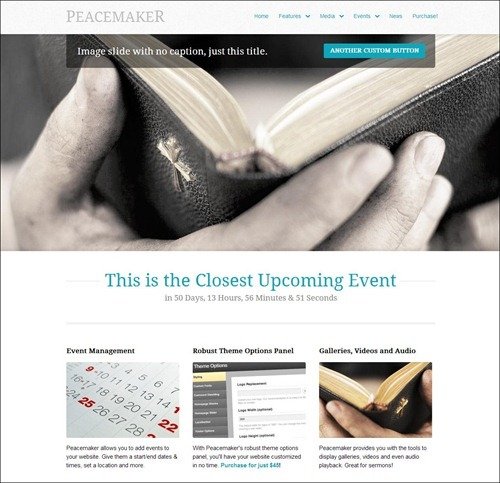 peacemaker church website templates