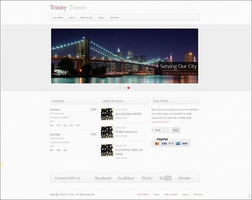 trinity Free Church Website Templates