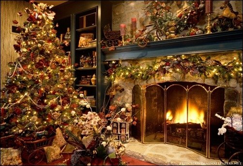Christmas-Tree-and-Fireplace