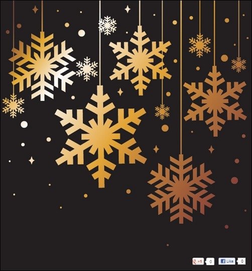 Golden-Snowflakes-Christmas-Background-Vector-Elements Golden-Snowflakes-Christmas-Background-Vector-Elements
