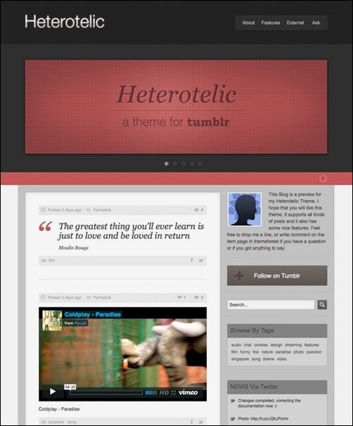 Heterotelic best tumblr themes
