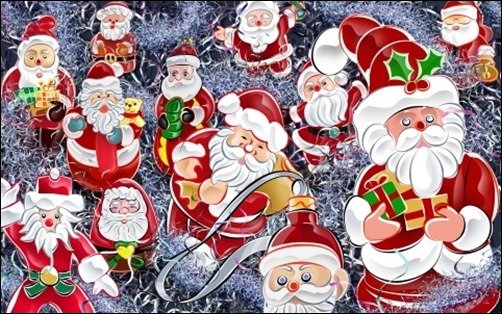 Lots-Of-Santas-Christmas-wallpaper
