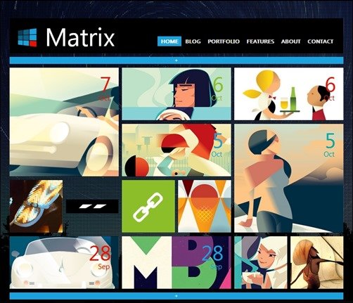 Matrix responsive WordPress theme