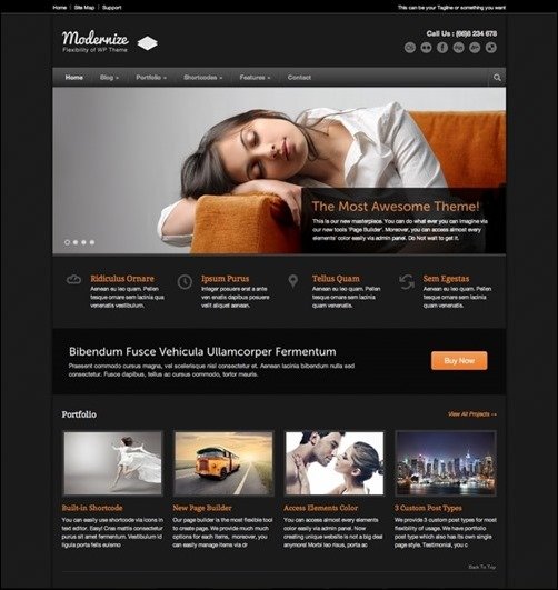 Modernize wordpress business themes