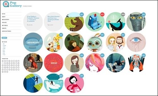 Pop-Gallery best tumblr themes