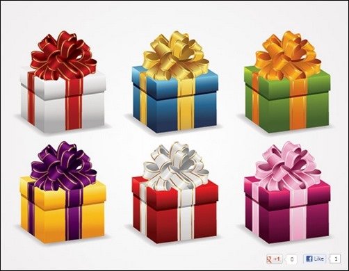 Present-Gift-Box-With-Ribbon-Vector Present-Gift-Box-With-Ribbon-Vector