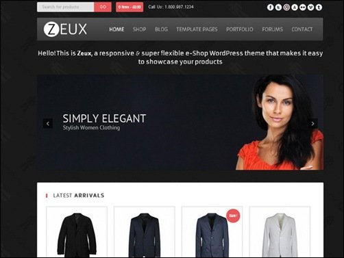 Zeux-01 WordPress ecommerce themes