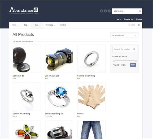 abudance WordPress ecommerce themes