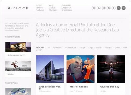airlock simple wordpress themes