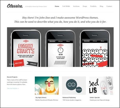 classica simple wordpress themes