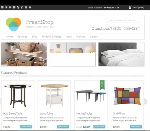 freshshop WordPress ecommerce themes