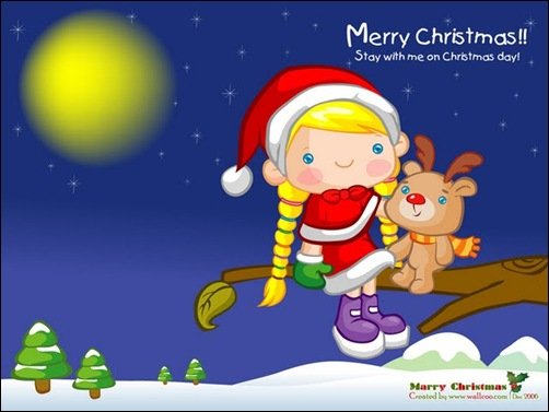 funny-christmas-illustration--christmas-vector-cartoon-wallpaprs-girl-and-reindeer---funny-christmas-vector-cartoon-1600x1200-99966