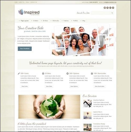 inspired wordpress business themes