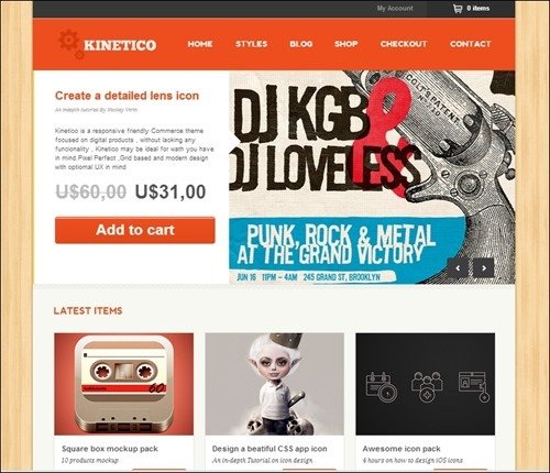 kinetico WordPress ecommerce themes