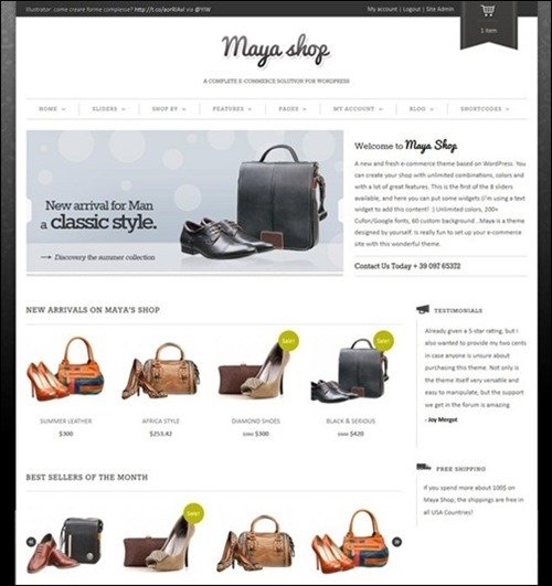 maya-shop WordPress ecommerce themes