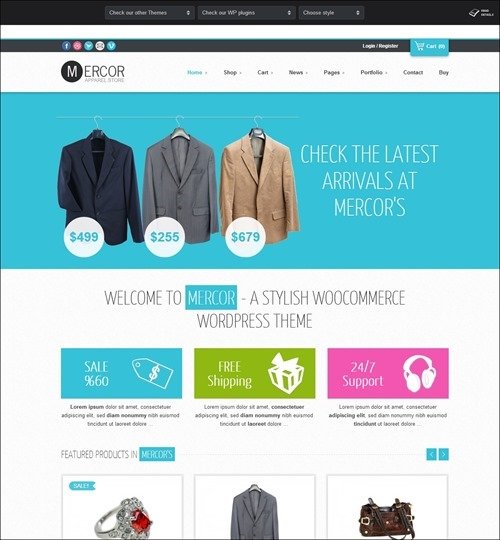 mercor WordPress ecommerce themes