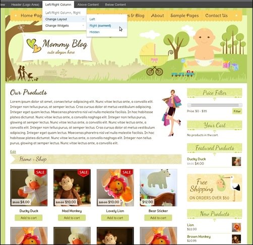 mommyblog WordPress ecommerce themes