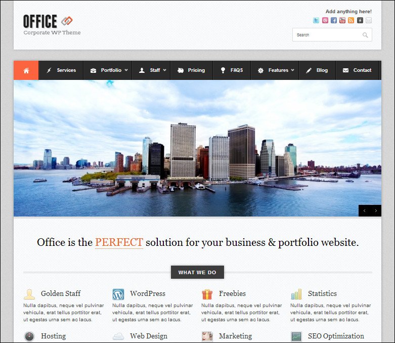 office wordpress business theme