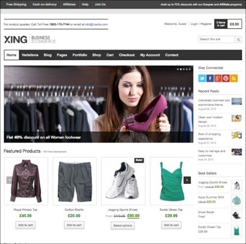 xing WordPress ecommerce themes