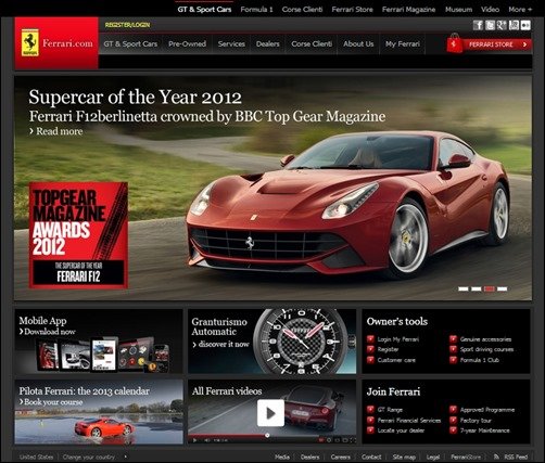 Ferrari-best-looking-websites