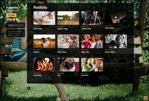 Fullscreen WordPress Photography Themes