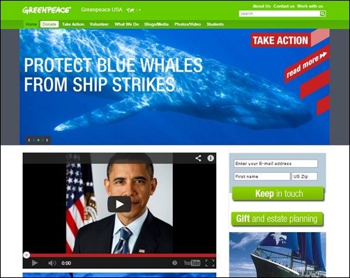 Greenpeace-nonprofit-website