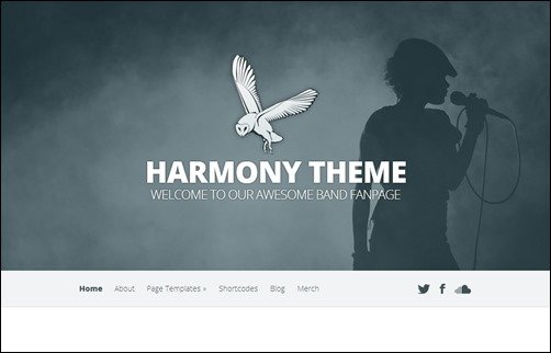 Harmony wordpress music theme
