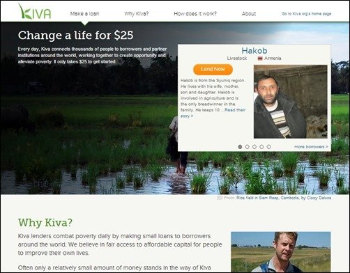 Kiva-nonprofit-website