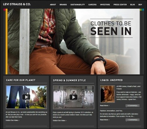 Levi's-corporate-website-design