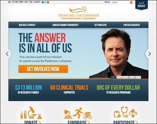 Michael-J.-Fox-foundation-for-Parkinson's-Research-nonprofit-website