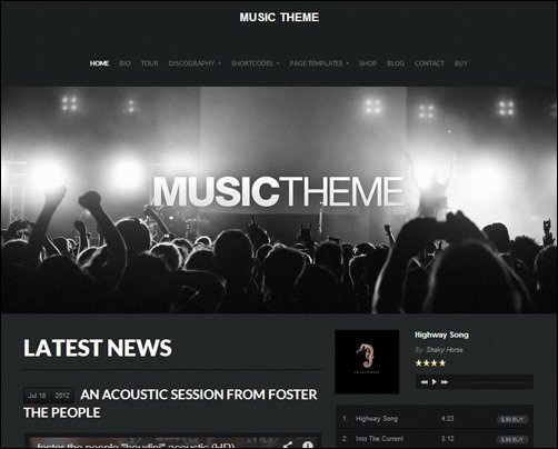 Music Theme wordpress 