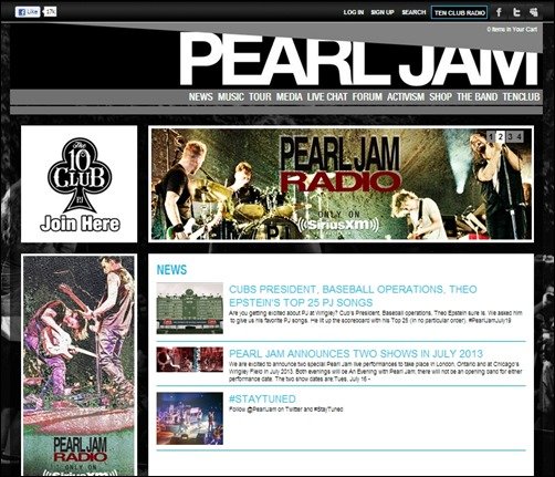 Pearl-Jam-band-websites
