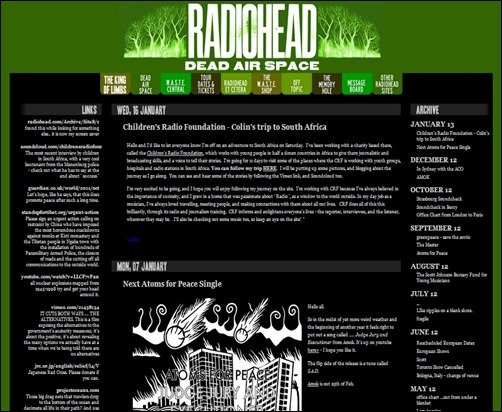 Radiohead-band-websites