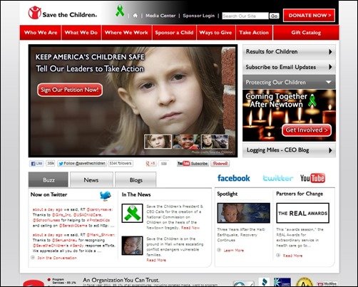 Save-the-Childern-nonprofit-website
