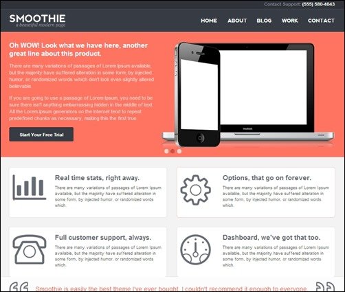 Smoothie-landing-page-templates