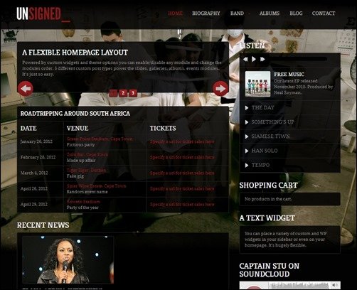 Unsigned-wordpress-music-theme
